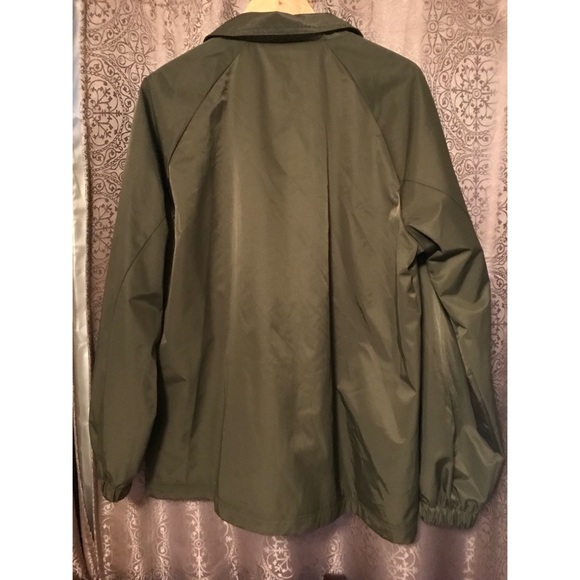 LuLaRoe Rain Jacket Olive Green Logo Jacket Sz L - Picture 2 of 8